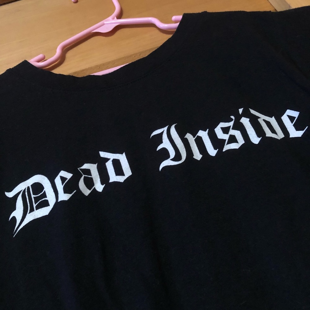 Blackcraft “Dead Inside” crop top (size small)